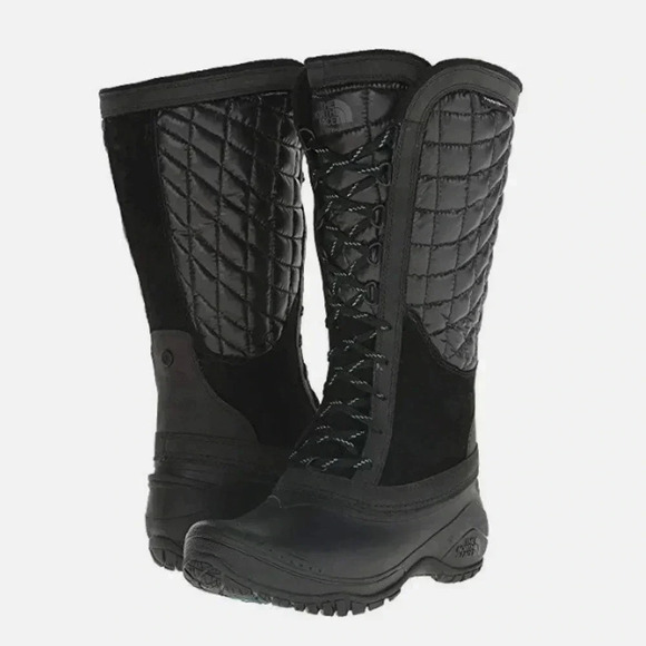 The North Face Black Tall Thermoball Snow/Rain Boots women’s Size 7 - Picture 1 of 15
